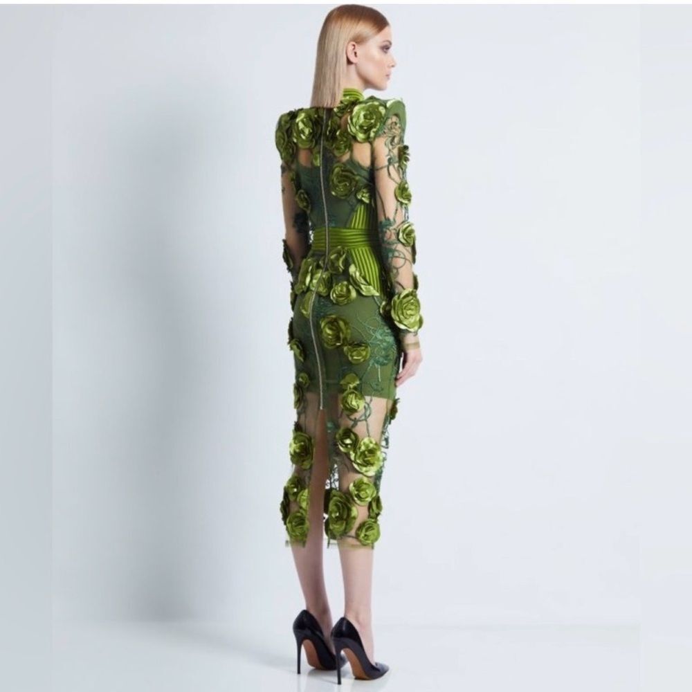 Zhivago Battle Lines Floral-Embellished Vendetta Dress size 6 - Picture 2 of 14